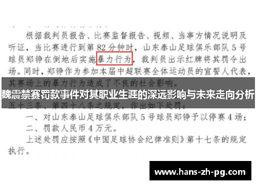 魏震禁赛罚款事件对其职业生涯的深远影响与未来走向分析