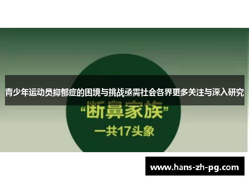 青少年运动员抑郁症的困境与挑战亟需社会各界更多关注与深入研究
